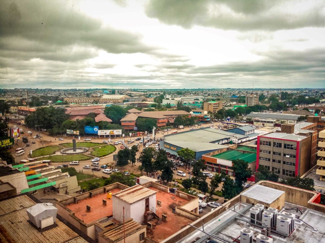Aerial view of Lusaka